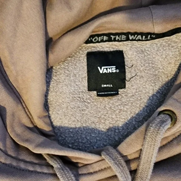 Vans Pullover Hoodie Embroidered Logo Boxy Fit Casual Comfy Brown Small - Picture 5 of 9